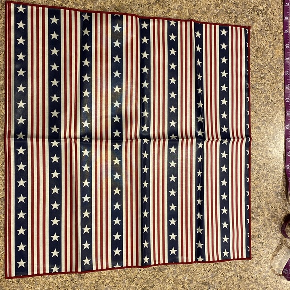 Longaberger 4 All American Fabric Napkins Stars Stripes 2 Packs of 2 Napkins - Picture 9 of 12